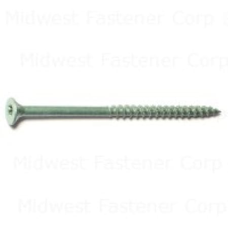 Deck Screw, #10 Thread, 3-1/2 In L, Coarse Thread, Flat Head, Star Drive, Steel, 1500PK